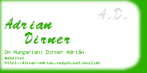 adrian dirner business card