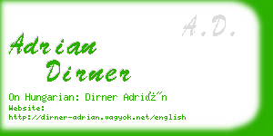 adrian dirner business card